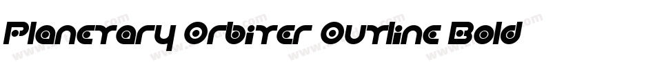 Planetary Orbiter Outline Bold字体转换